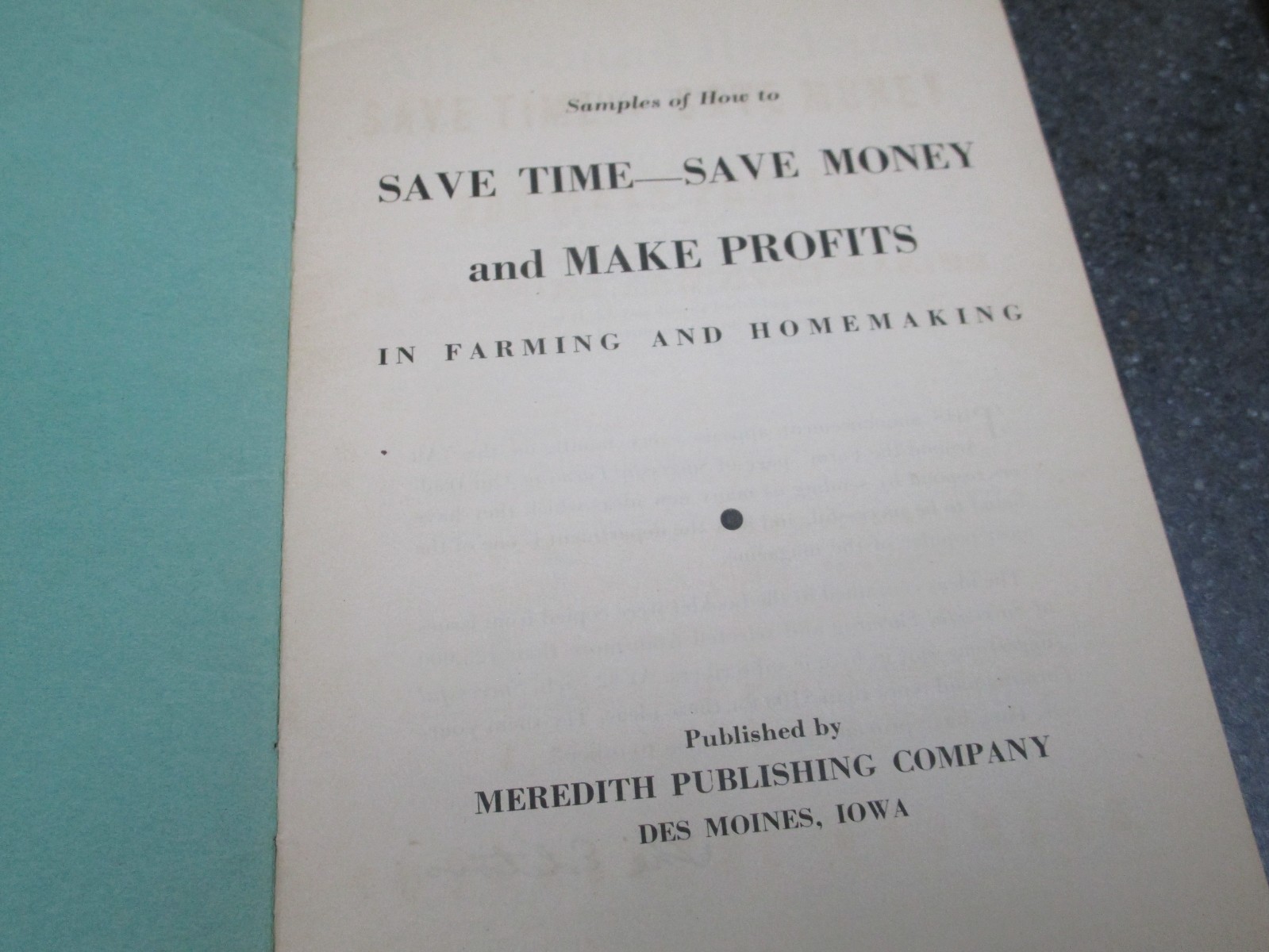 SUCCESSFUL FARMING BOOKLET BROCHURE SAVE TIME SAVE MONEY AND MAKE PROFITS