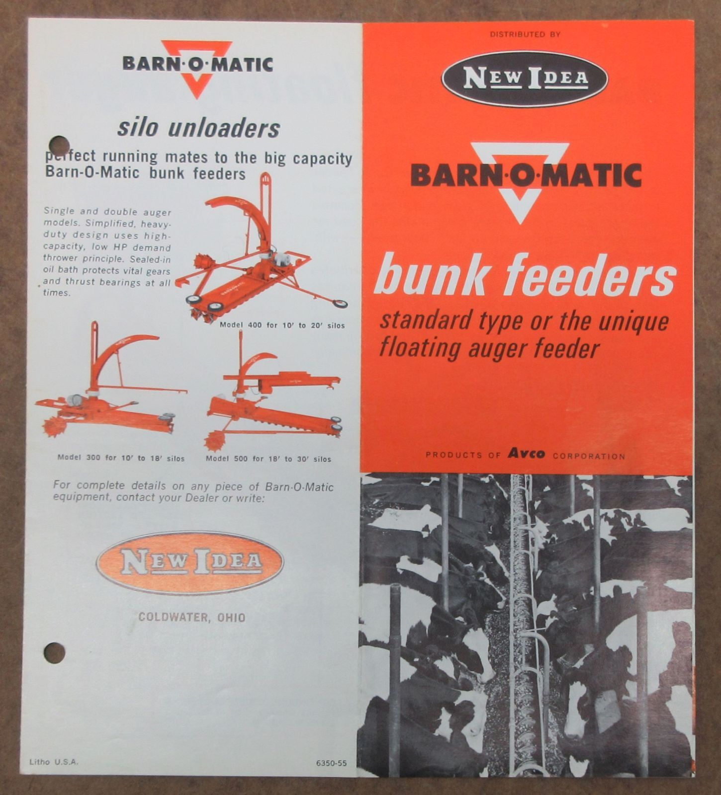 New Idea Barn-O-Matic Bunk Feeders Brochure