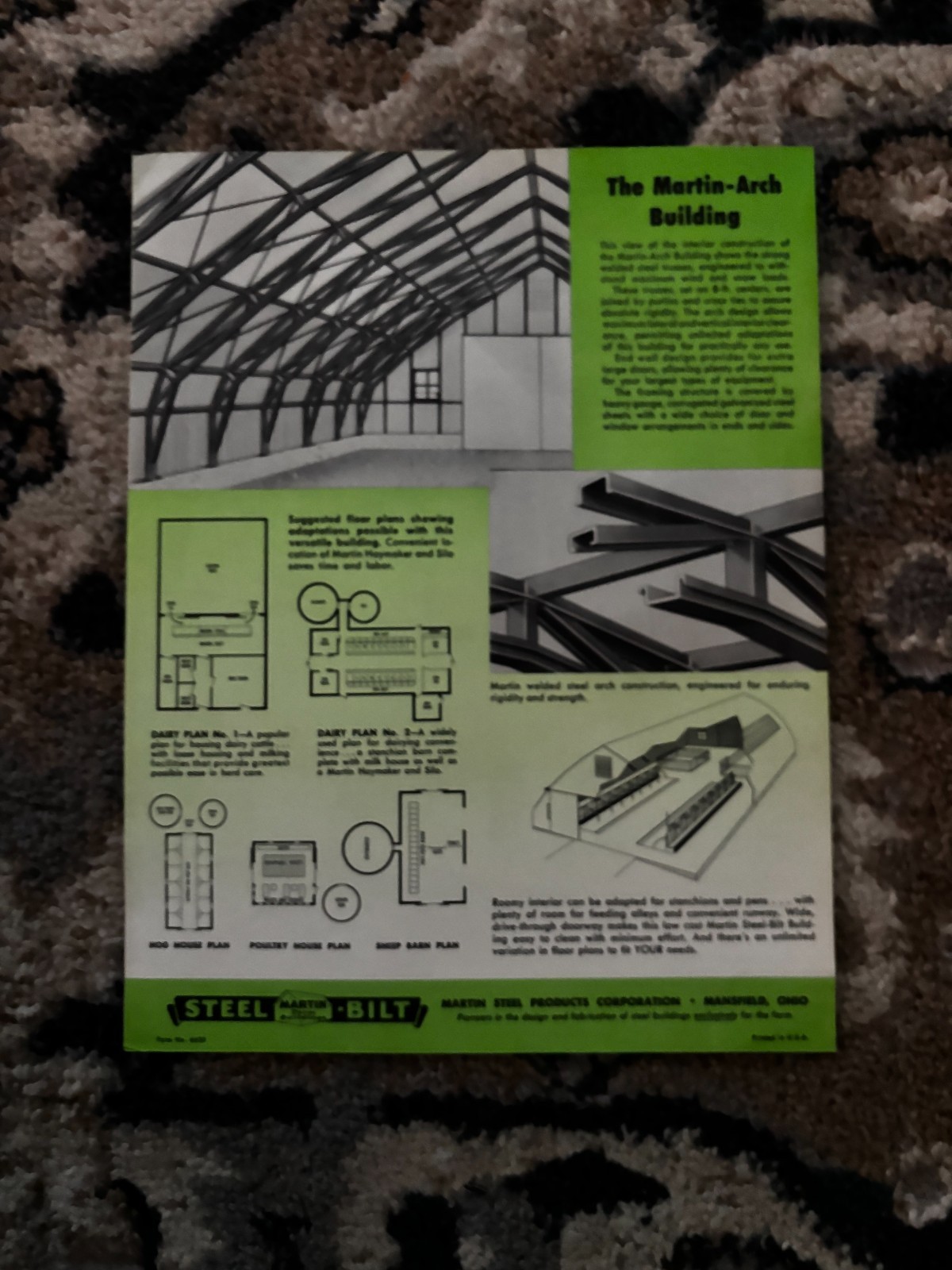 Martin Steel-Bilt Arch Building For 1950 Brochure DCPA26