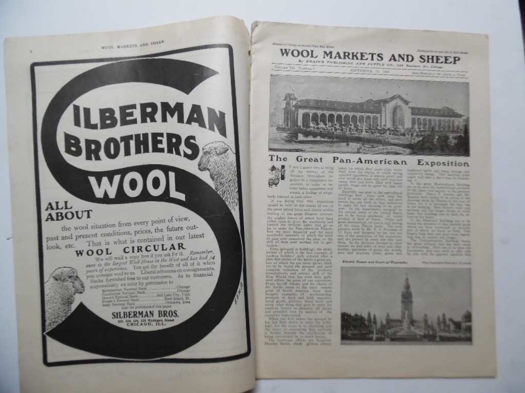 1901 Wool and Sheep Markets Journal Devoted To Sheep Cultural Pan-American Expo