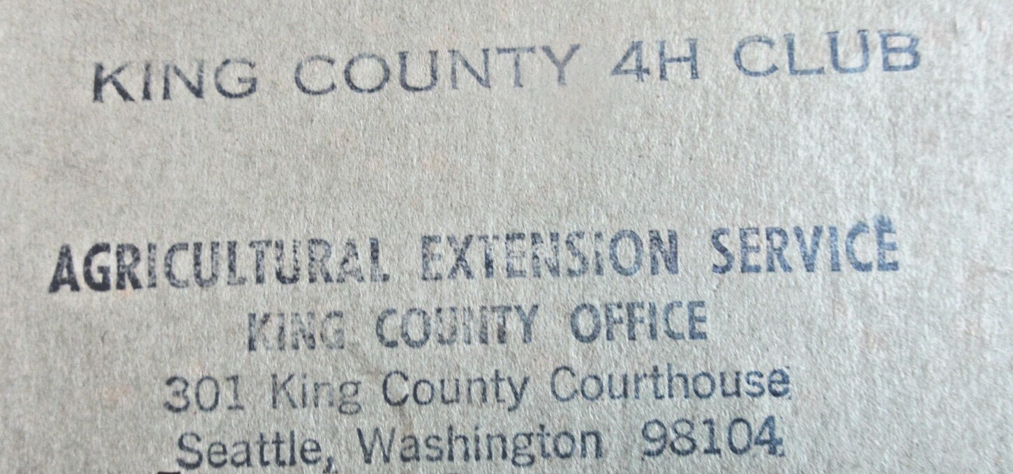 VTG 1963 Reprint of 1914 Bulletin Trees of Washington State King County 4H Club