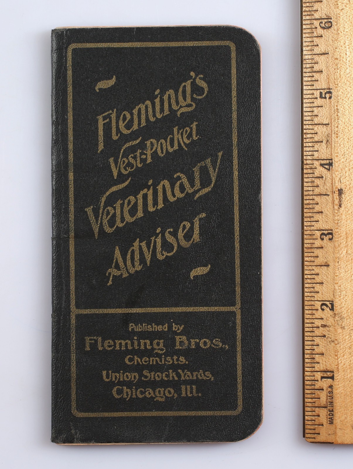 Vtg. Fleming&rsquo;s Vest Pocket Veterinary Adviser Booklet Union Stock Yards Chicago
