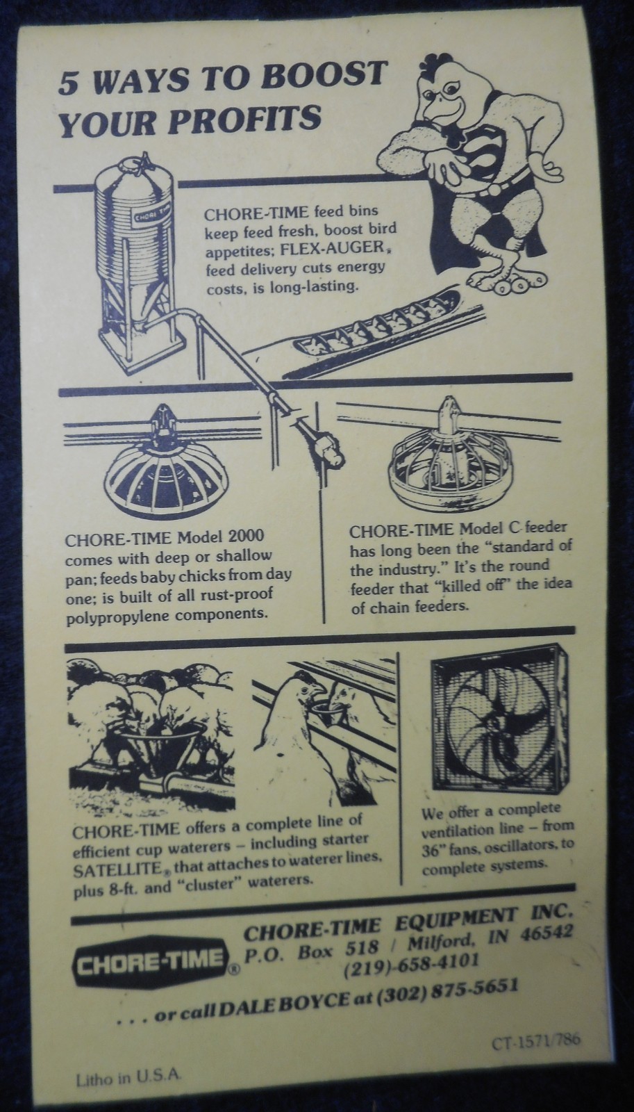 💥Vtg Chore Time Poultry Sales Pamphlets + 2 pens-FREE SHIP