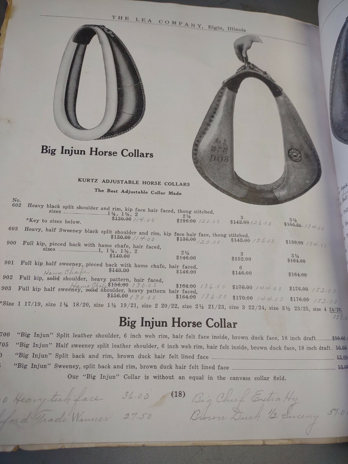 The lea Company Manufacturers Harness and Horse Collars Elgin Ill. 1928 catalog