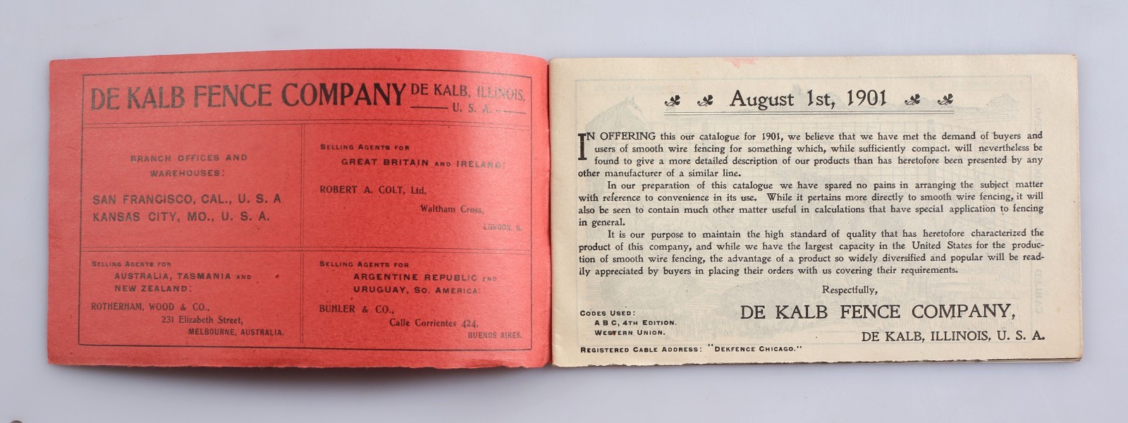 Rare Vintage 1901 De Kalb Fence Co. Catalog Illinois