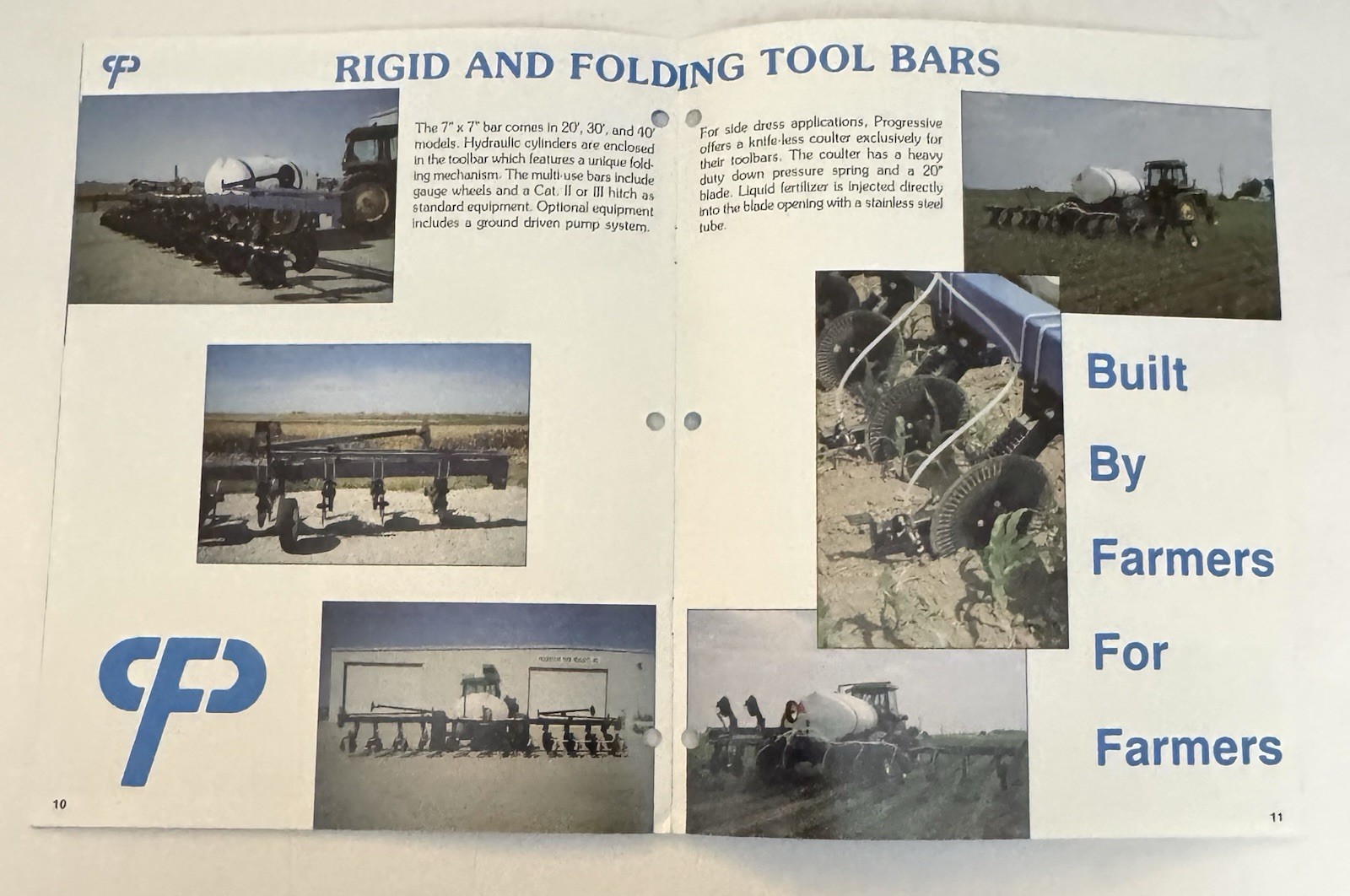 Vintage 1995 Farm Equipment Dealer Brochure Progressive Farm Products Inc.
