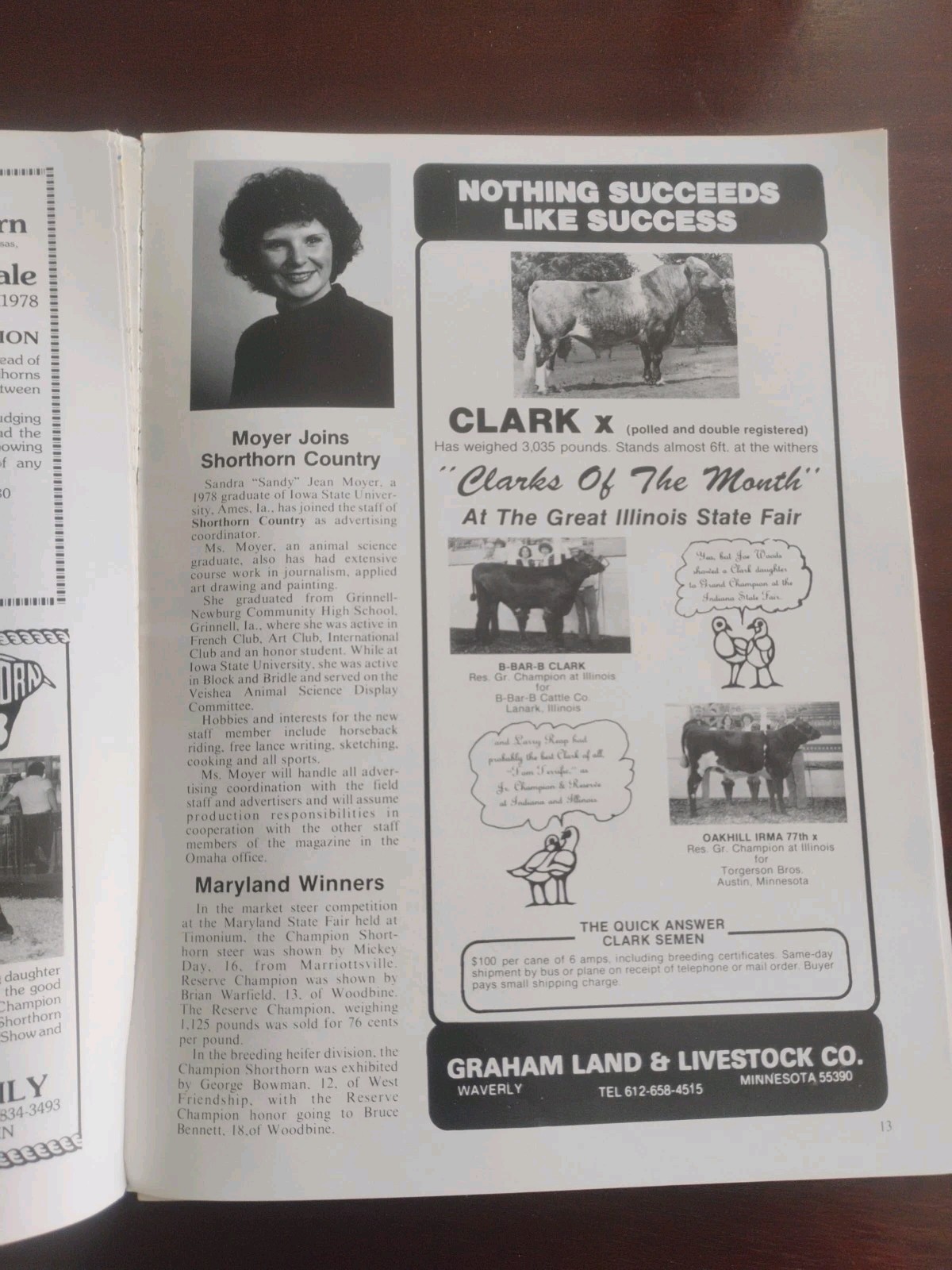 Shorthorn Country October,1978 Shorthorn Magazine Breed Publication