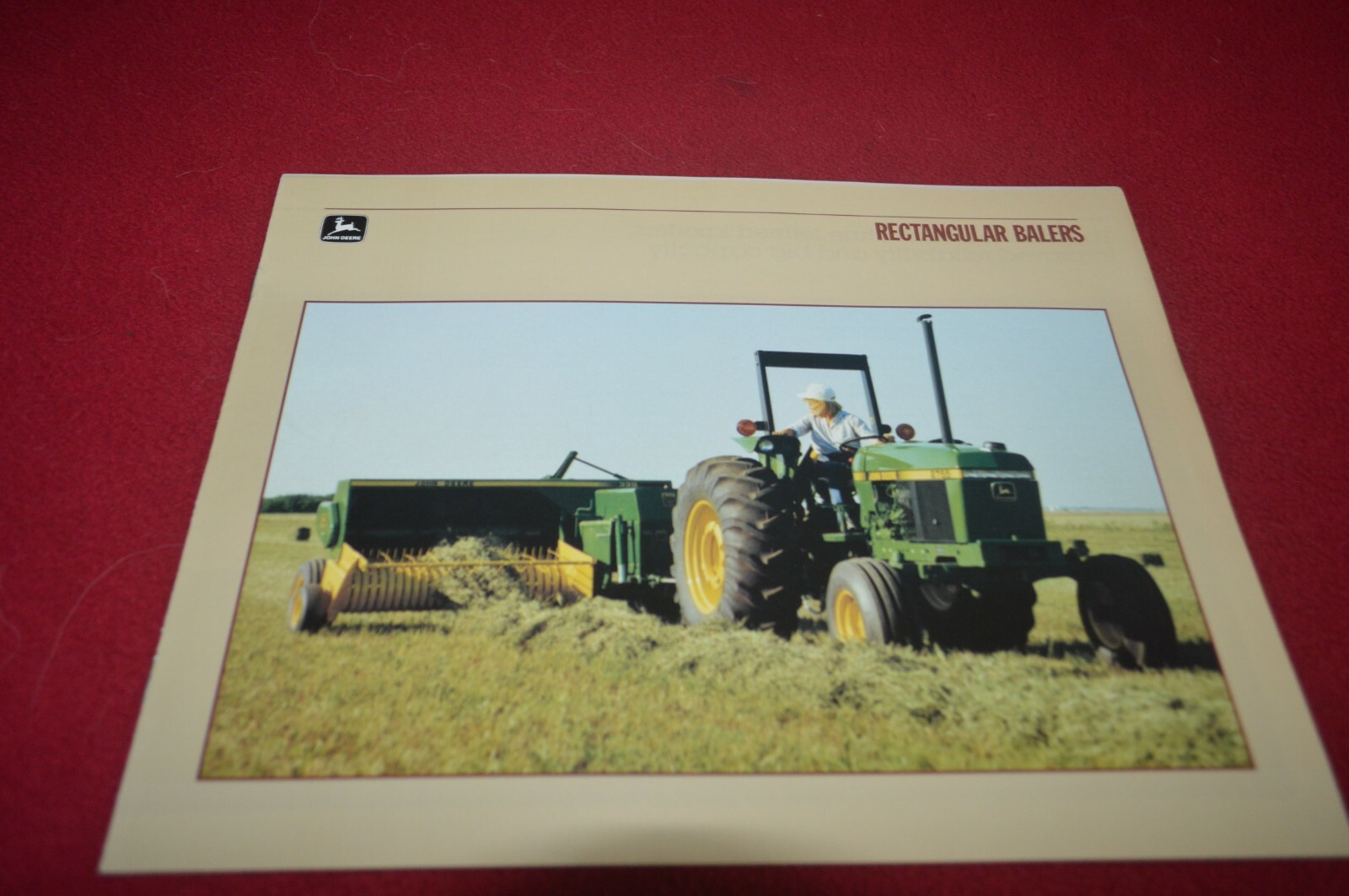 John Deere Rectangular Balers For 1988 Dealer Brochure FCCA
