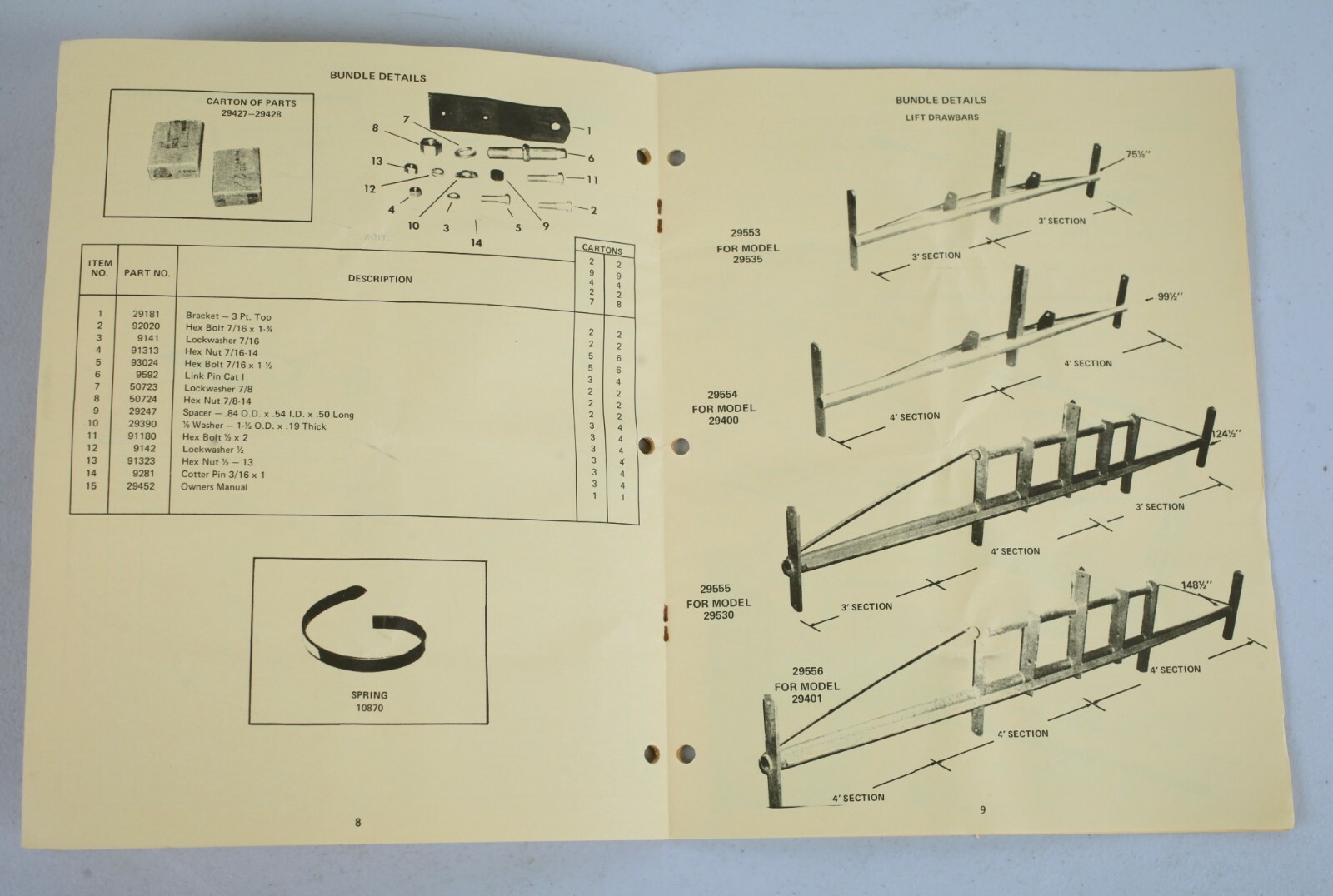 Vintage Pittsburgh Forgings Series 294 Spring Tooth Harrows Owner&rsquo;s Manual
