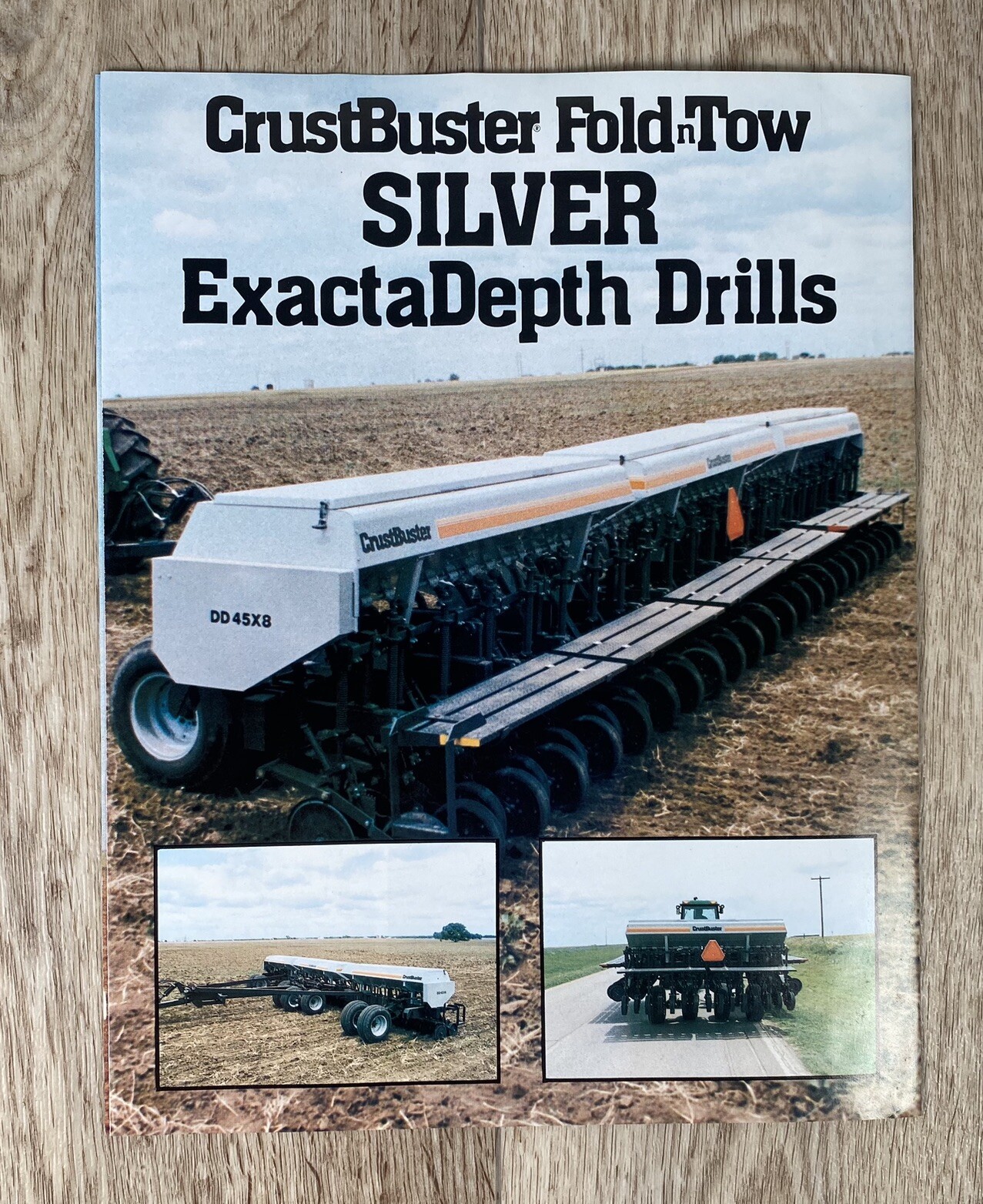 CrustBuster FoldnTow Silver Drills Sales Brochure Trash Shank Drill Dealer