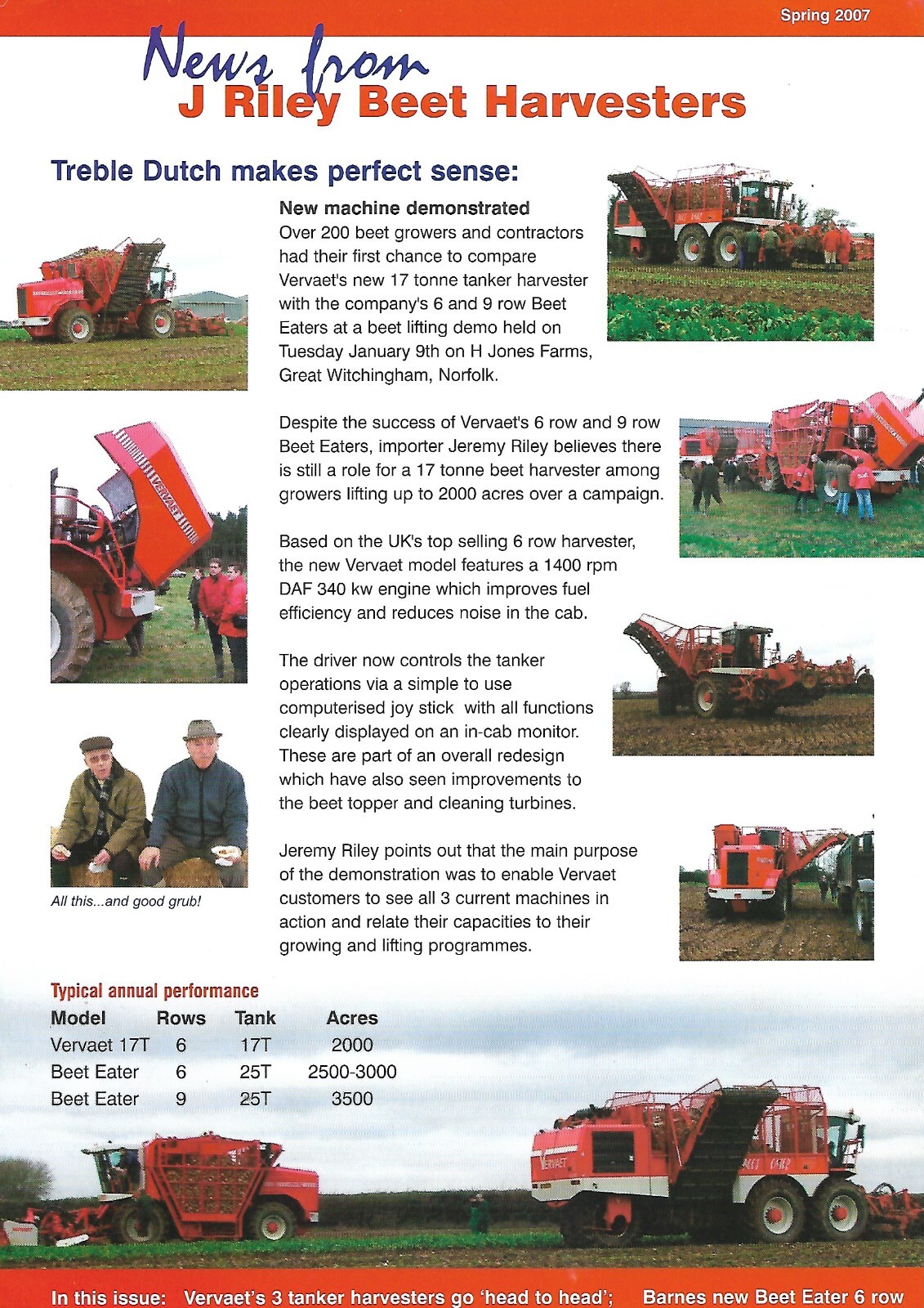 Farm Equipment Newsletter – J Riley – Vervaet – Beet Harvester Brochure (F8584)