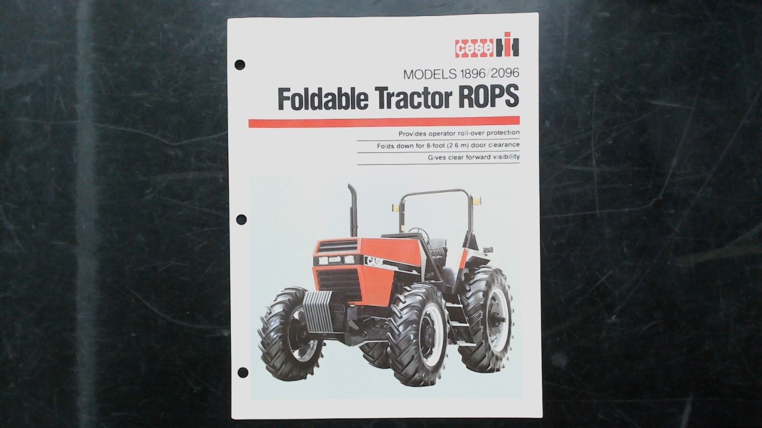 Case IH Foldable Tractor ROPS Brochure Models 1896 2096 Agriculture