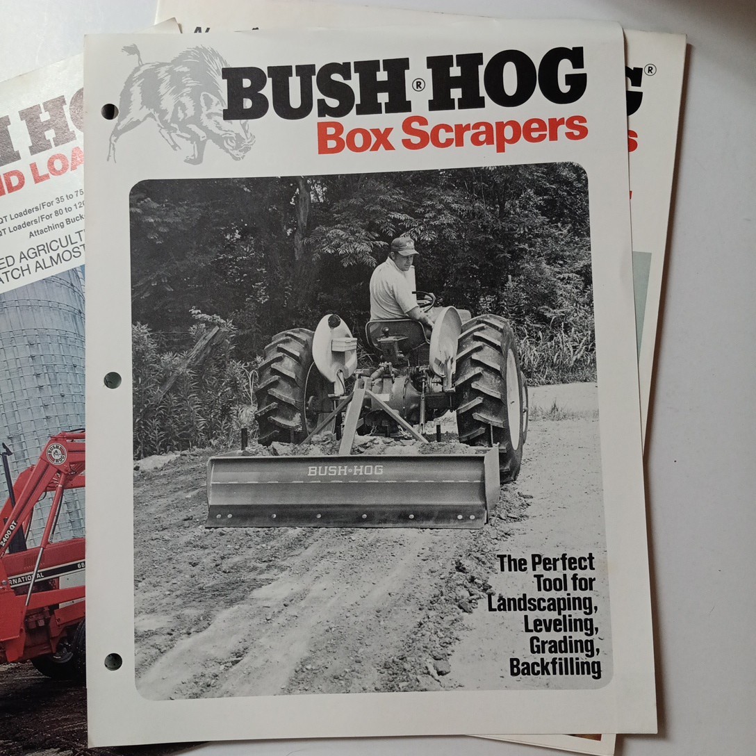 3 Bush Hog Farm Advertising Lot Brochures Blades & Scrapers, Front Loader