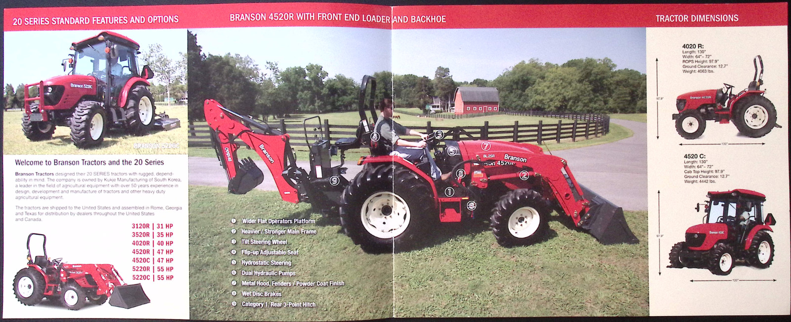 Branson Tractor Next Generation, 6640, 2810, 3510,3520,4020,4520,20 series, comp