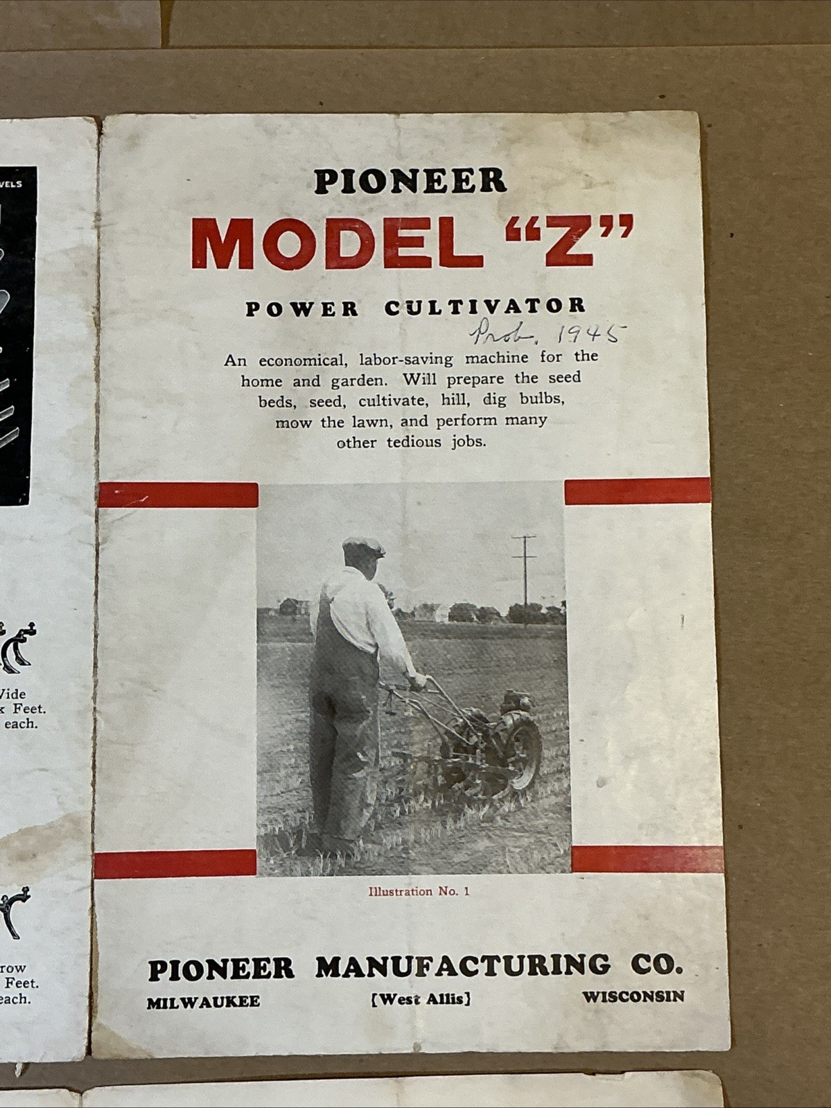 Vintage 1940s Power Model Z Brochure Price Lists And Letter INV-P1026