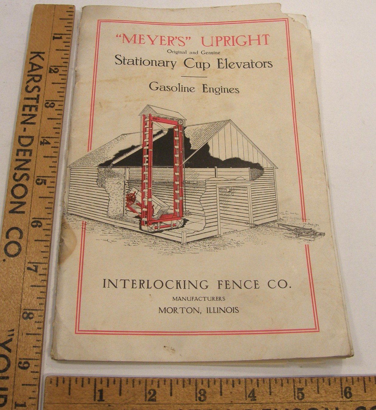 ANTIQUE c1915 ILLUSTRATED CATALOG MEYER FARM CUP ELEVATORS MORTON ILLINOIS