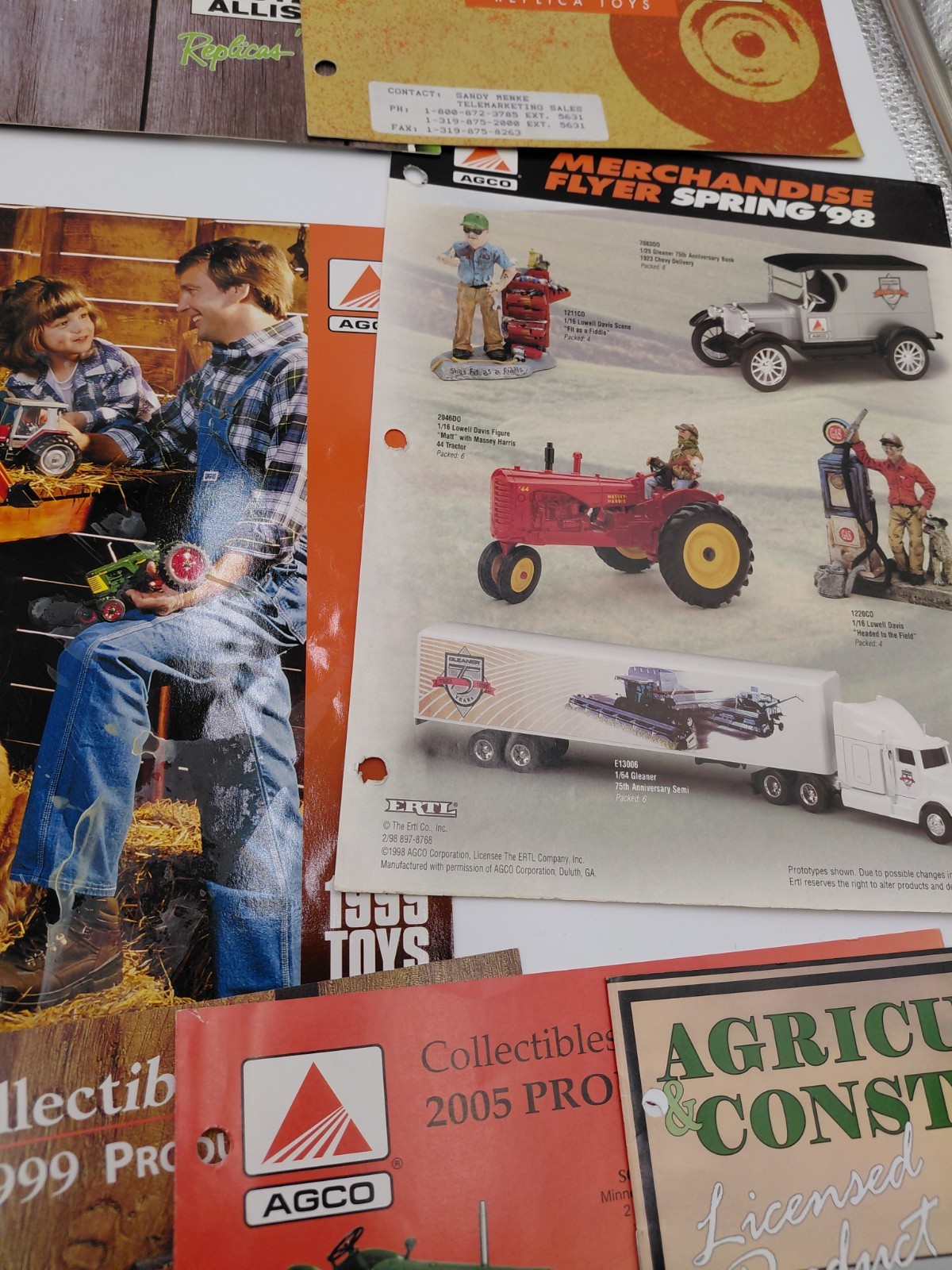 Lot Of 18 Vintage Ertl & Speccast Farm Toys Advertising Brochures 1990s & 2000s