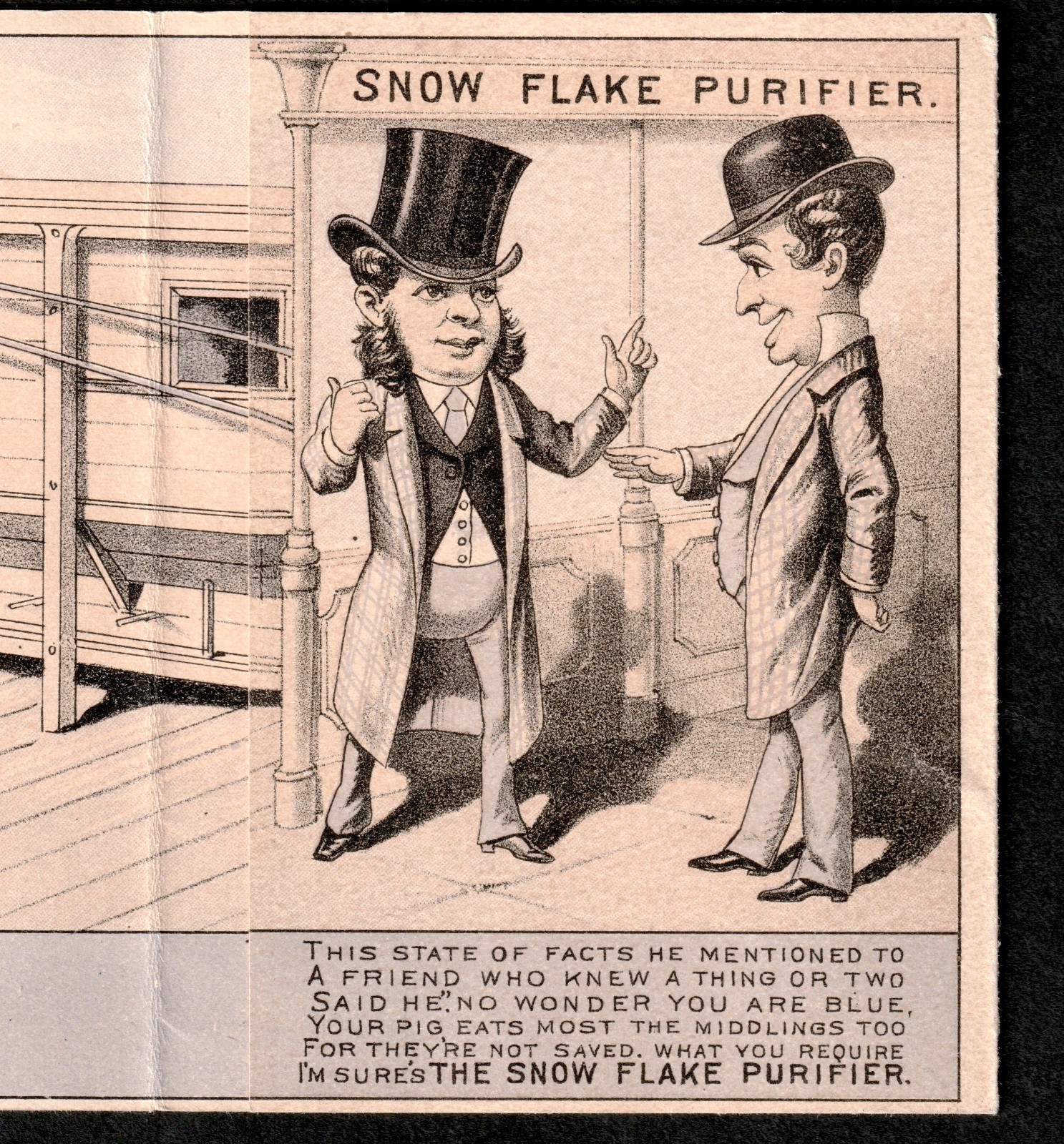 Millers Pig Farm Snow Flake Flour Mill Machine Novelty Trade Card Card SR.f.sF
