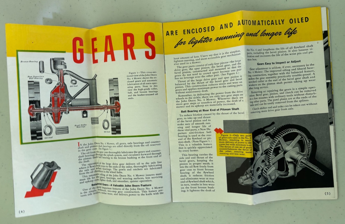 John Deere No. 4 Enclosed Gear Mower For 1949 Brochure DCPA26
