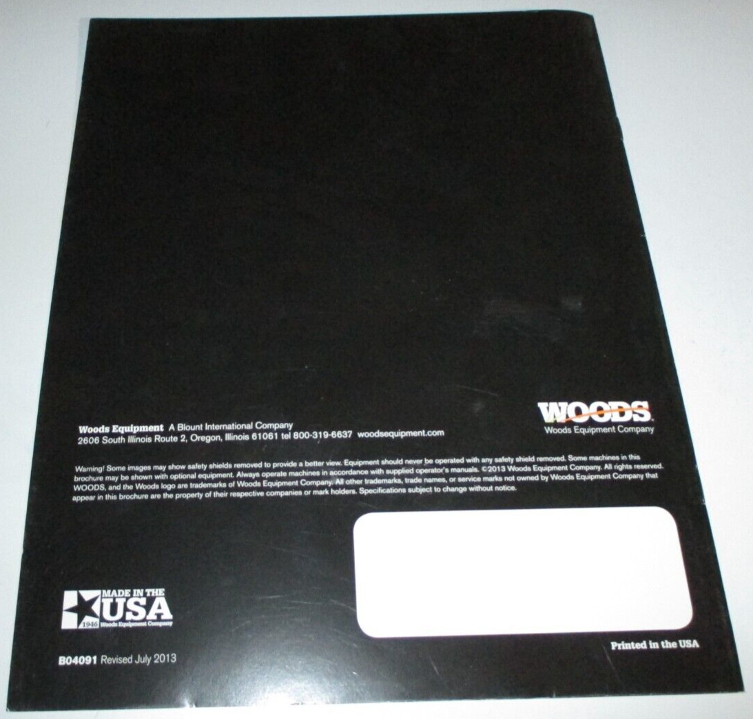 *Woods Multi-Spindle Rotary Cutter Mower Sales Brochure DS96 thru MD080 OEM 4/13
