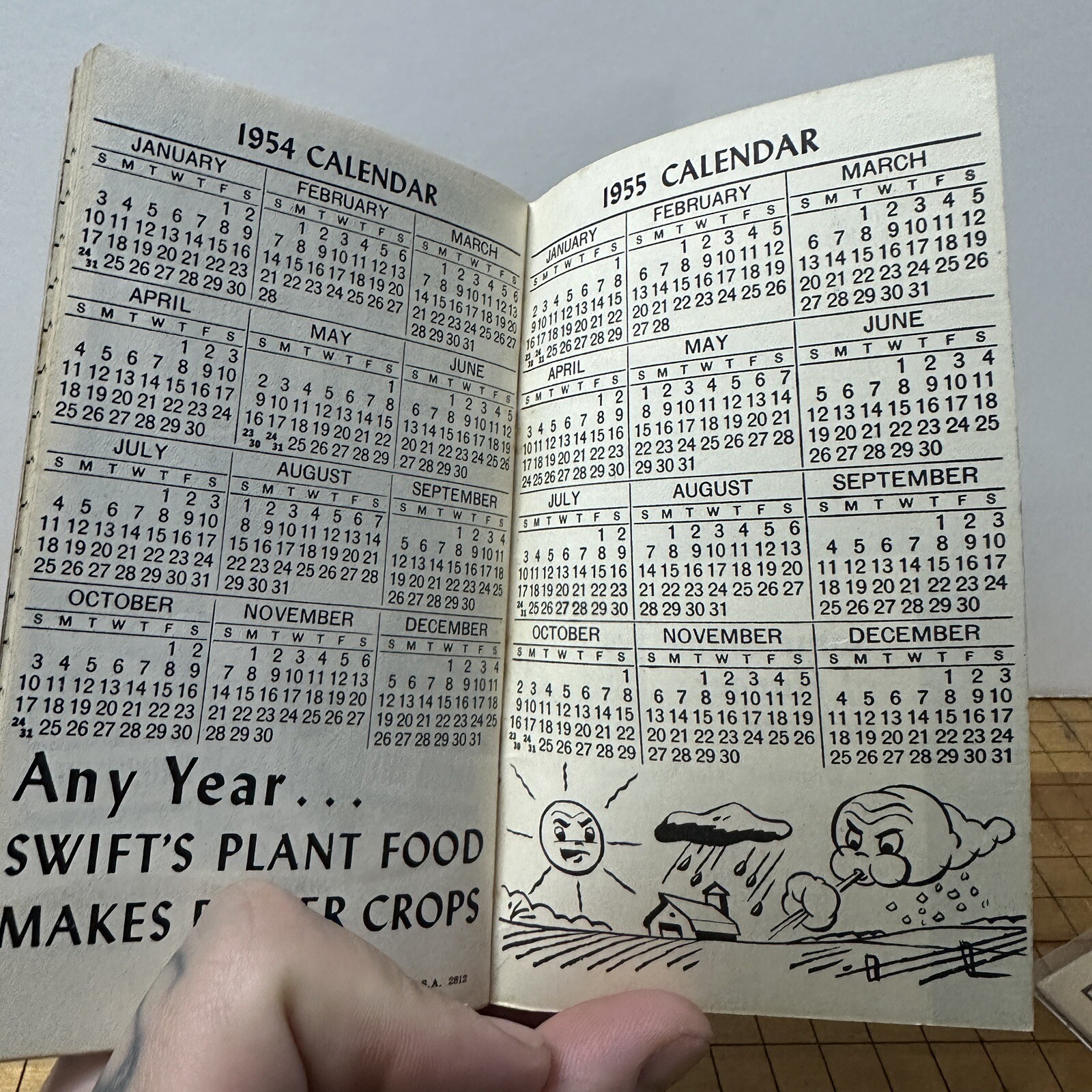 Vintage Advertising Swift&rsquo;s Plant Food Service Red Steer Memo Book