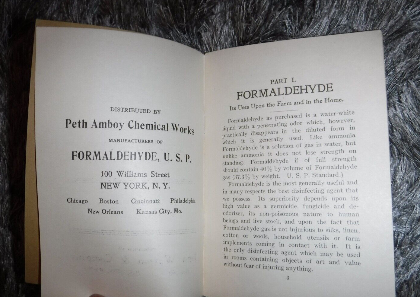 FORMALDEHYDE USES IN FARM TREATING POTATOES OAT BY JOHN WATSON CO HOULTON MAINE