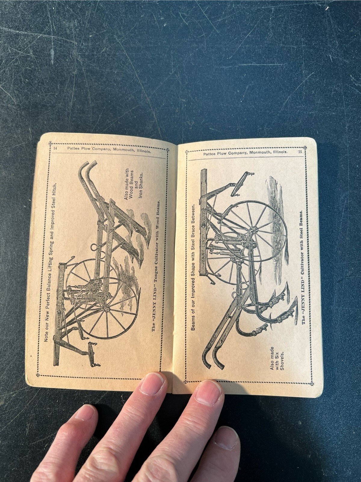 1900-1901 2 Horse Walking Cultivator booklet, PATTEE PLOW Co. Monmouth IL
