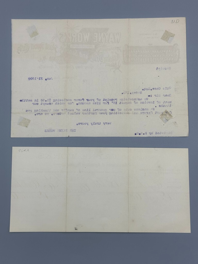 1888 & 1902 WAYNE WORKS Grain Drills Wagons FARM Advertising RICHMOND INDIANA