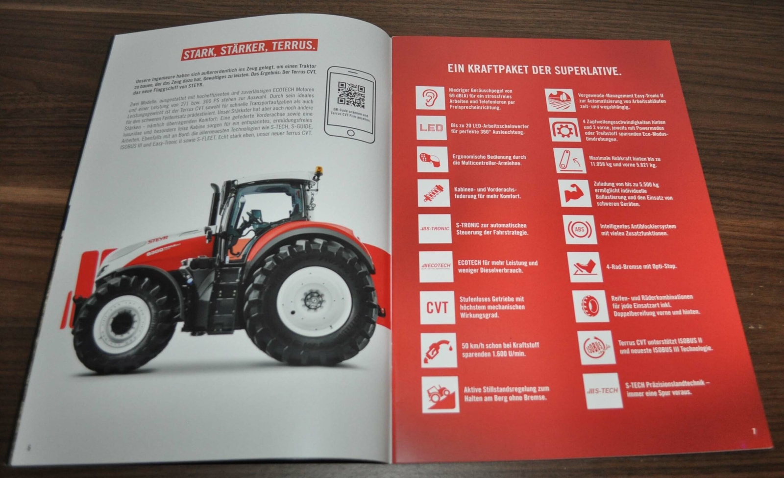 Steyr 6270 6300 Terrus CVT Tractor Brochure Prospekt