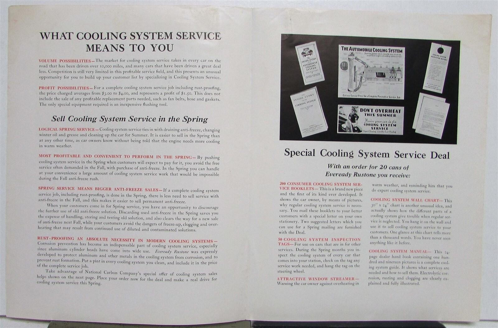 1930s National Carbon Co Cash In On Cooling System Service Sales Folder