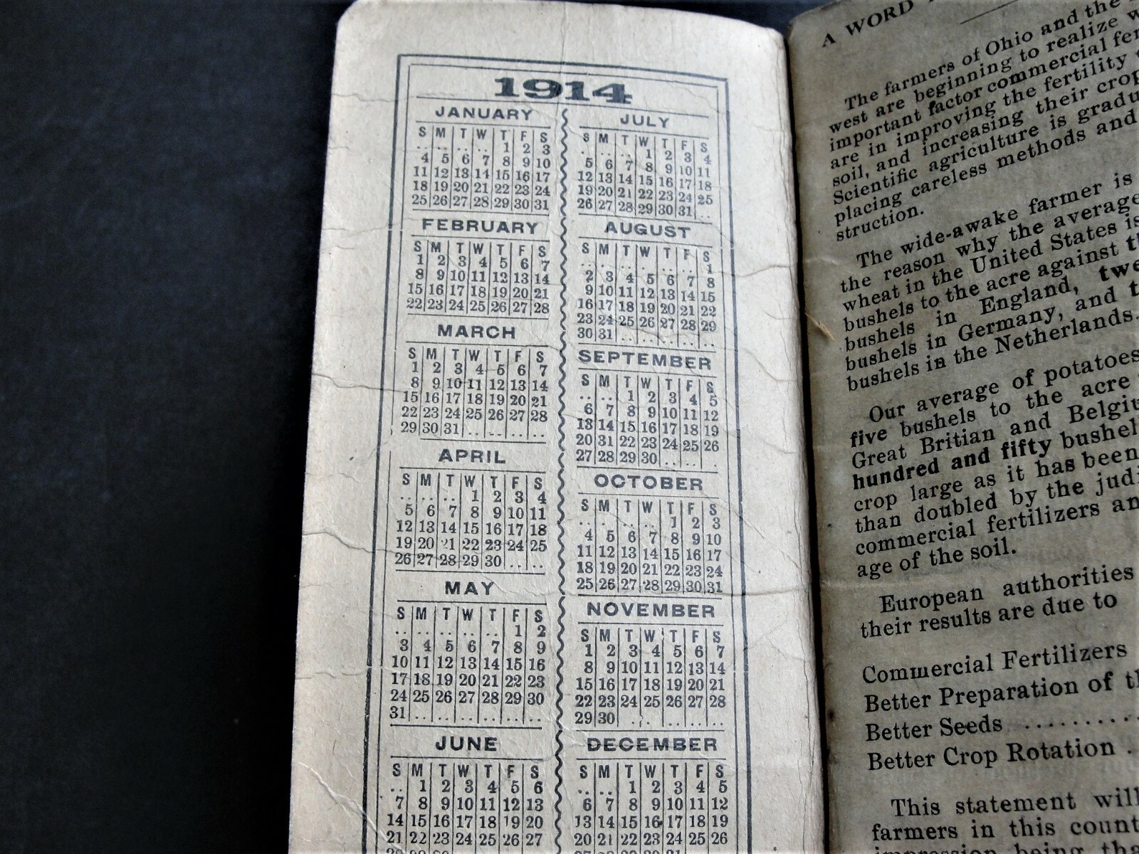 High Grade Fertilizers- The Independent Packers Fertilizing Co. 1914 Memo Book.