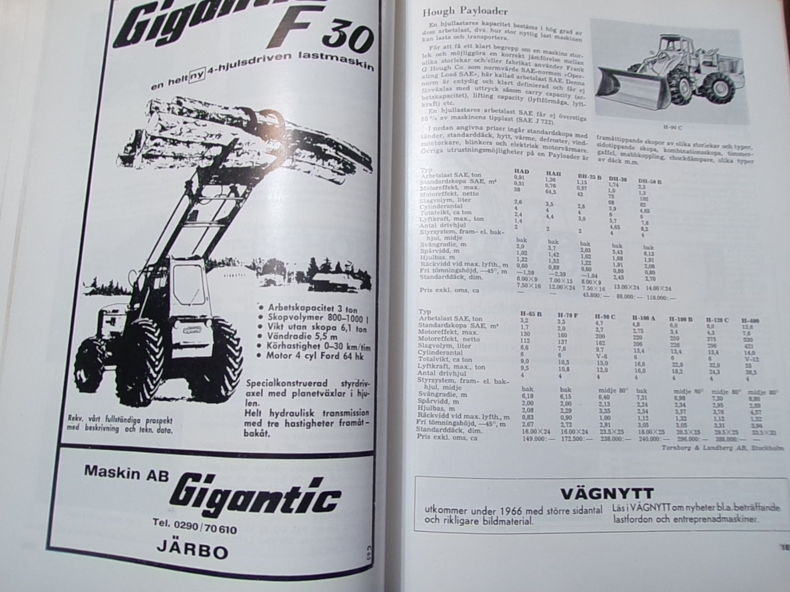 Contracted Machines Catalog, 1966, from Stockholm Sweden, in Swedish