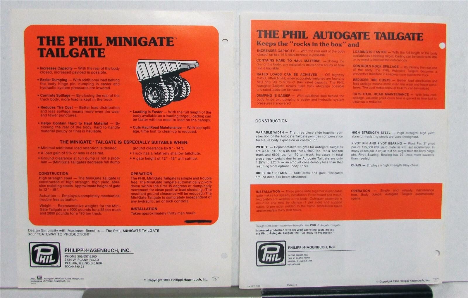 1983 Phil Mini Gate & Auto Gate Construction Sales Sheet