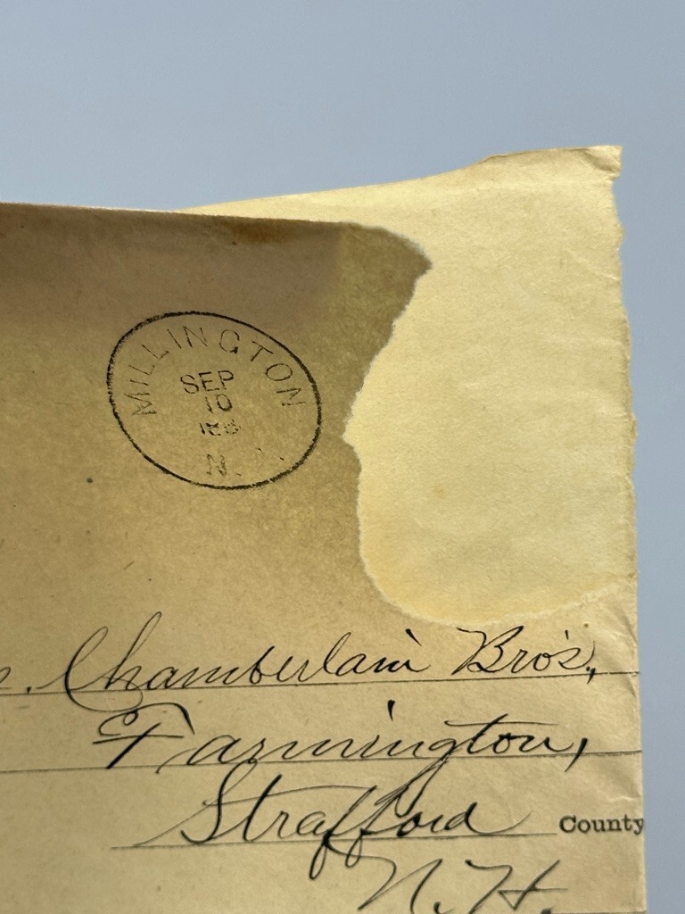 1880s ACME Nash & Brother MILLINGTON NJ Farm Advertising Envelope Partial