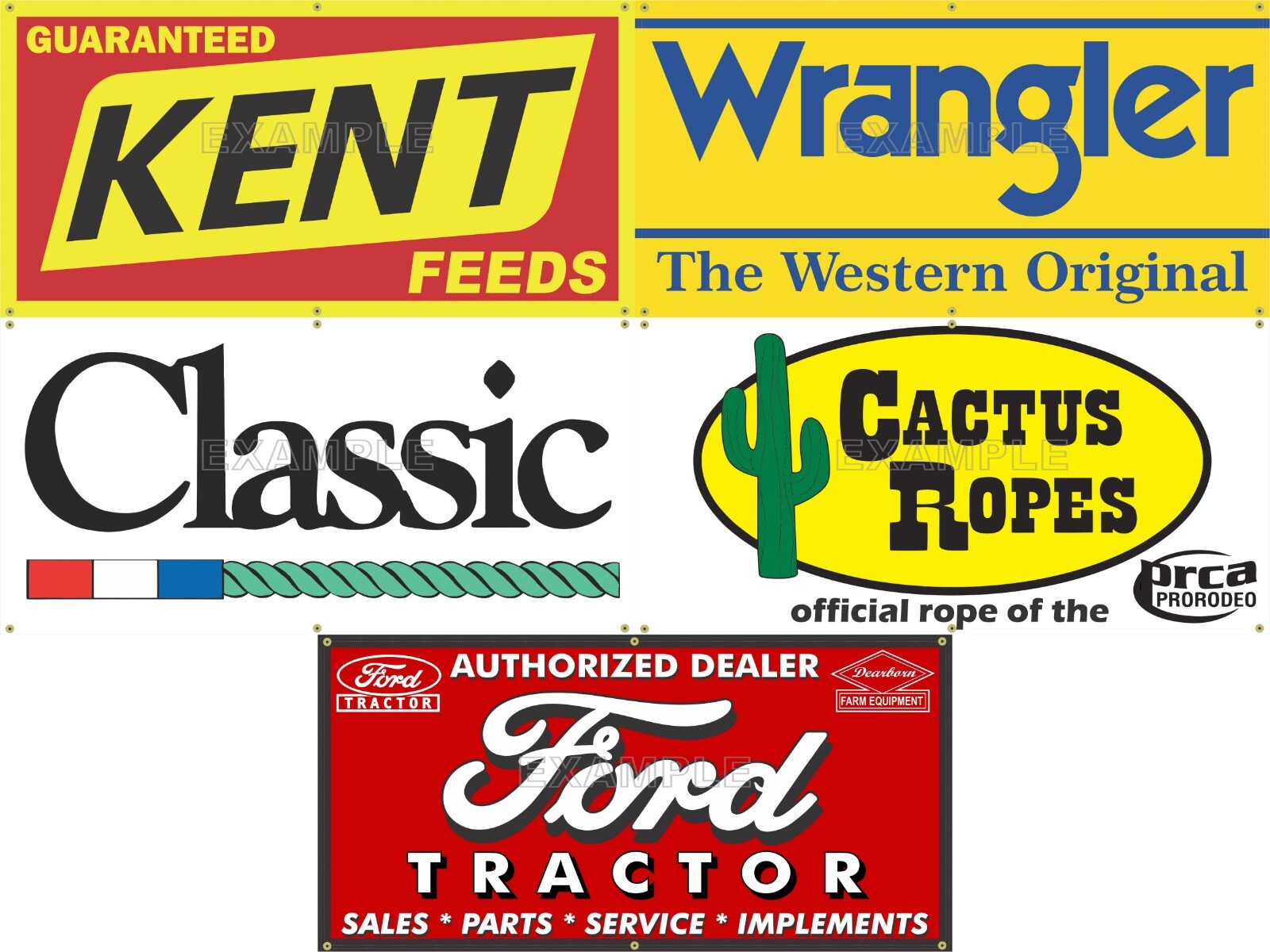RODEO ARENA GROUP LOT DISCOUNT ON FIVE DESIGNS SIGN REMAKE BANNERS OPTIONS 5E