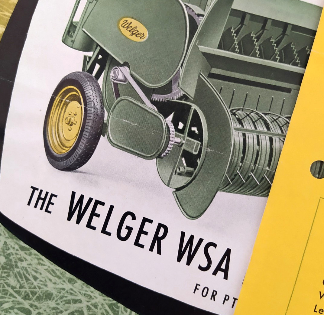 VINTAGE « WELGER » 1954 GERMAN BALERS 4 BROCHURES LOT AGRICULTURAL MACHINERY