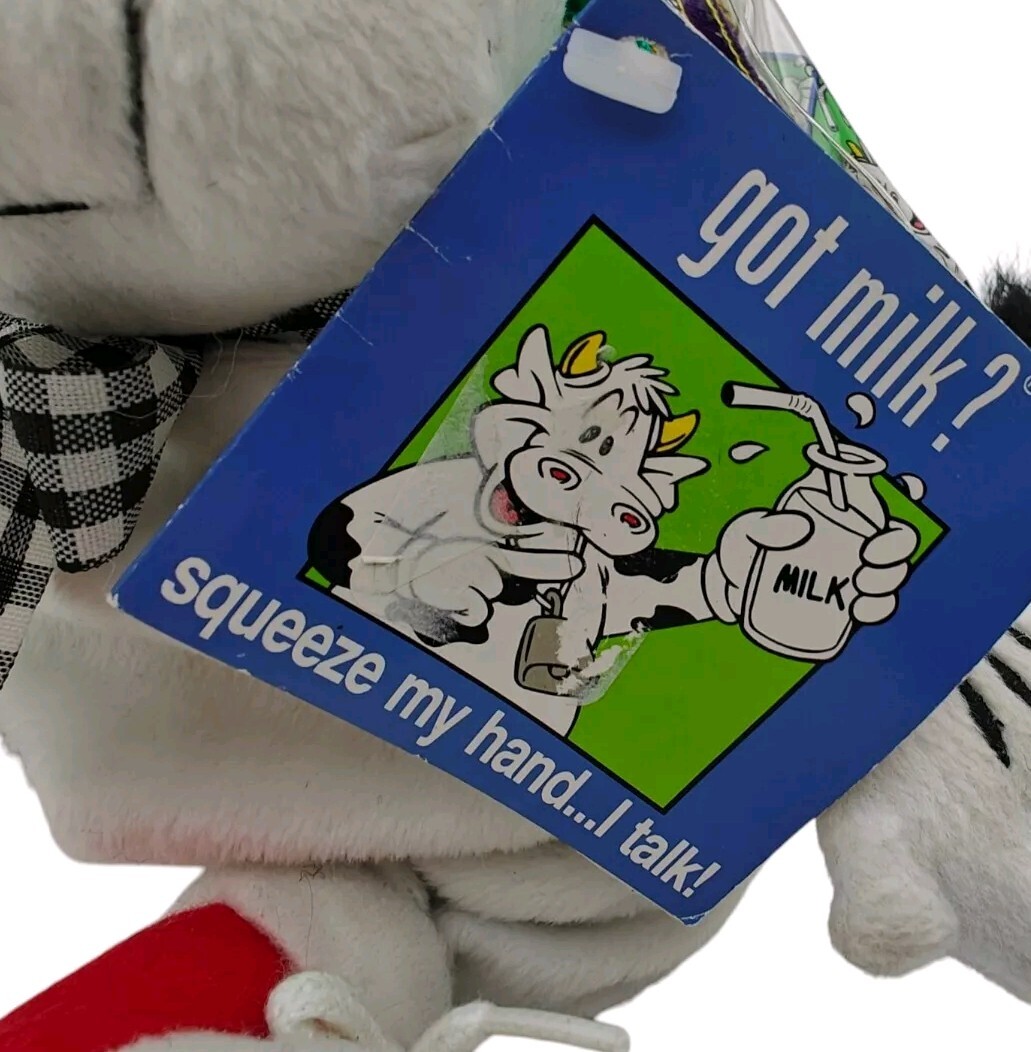 Talking Got Milk Vintage Cow Howie Plush 1998 Yakity Yak 8 Inch Collectible