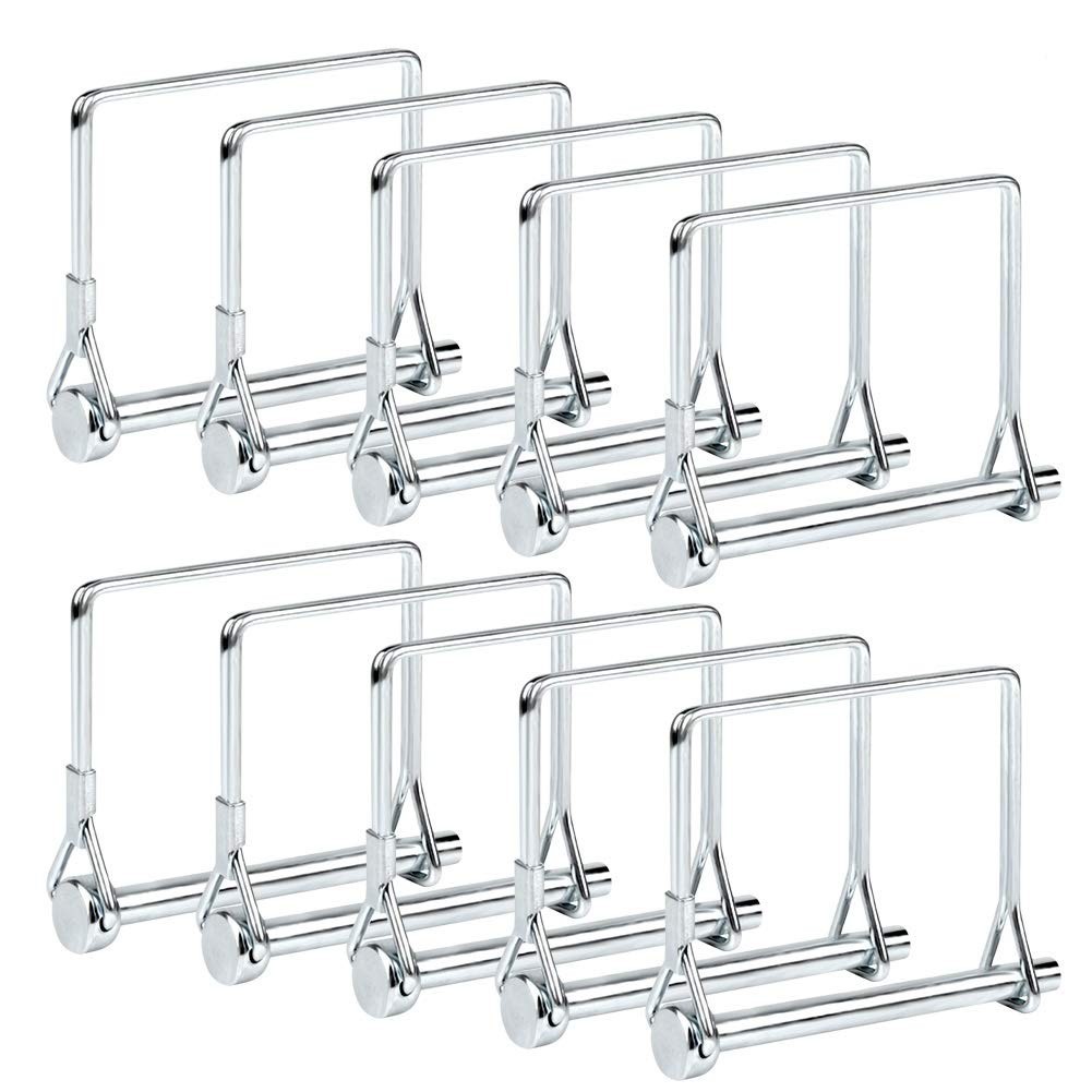 10 PCS Square Pto Pin Shaft Locking Pin 1/4 pin Hitch pin Wire Lock Pin Safet…