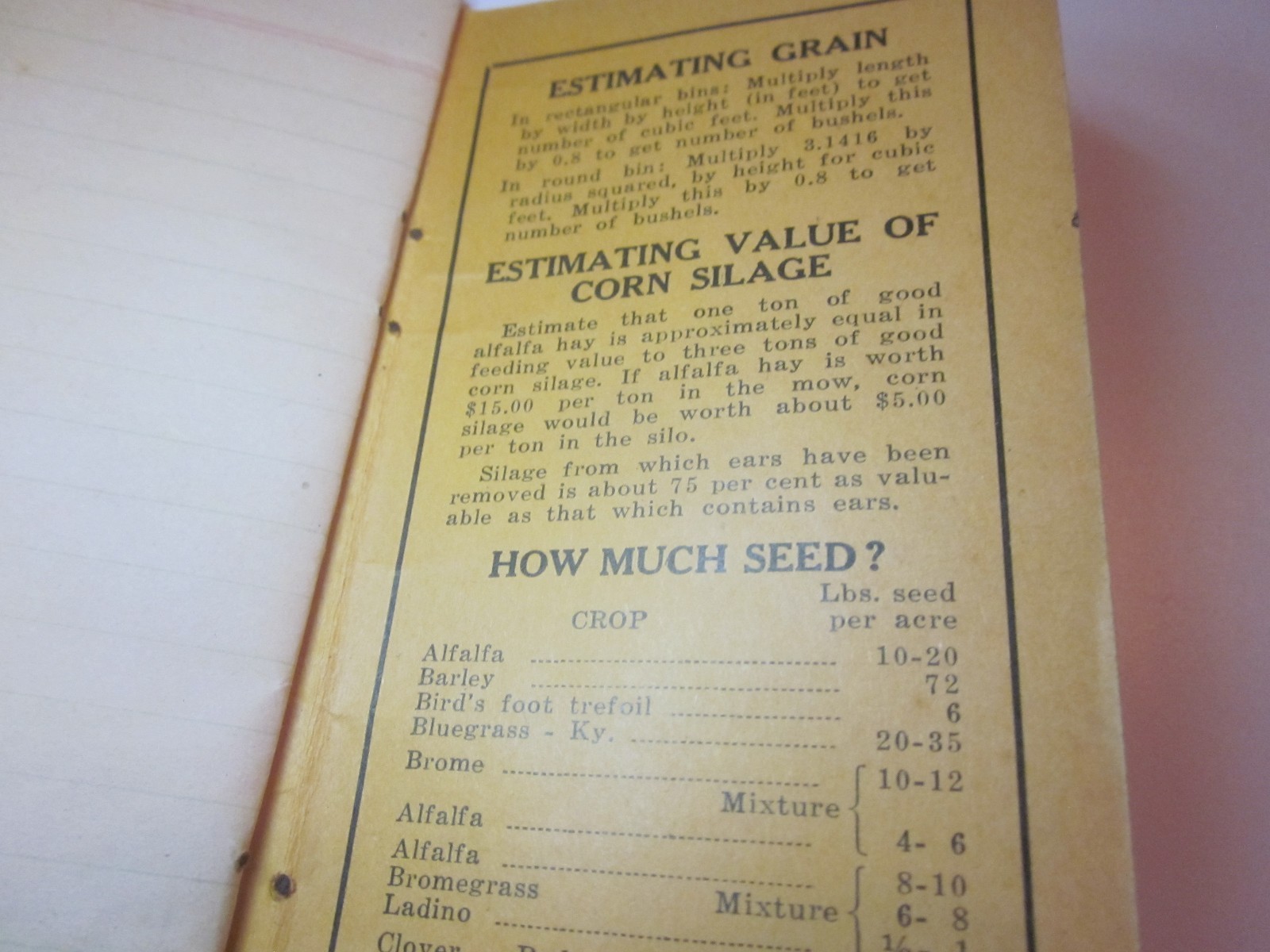 Vintage HOARD&rsquo;S DAIRYMAN Farm Magazine Memo Book FORT ATKINSON WISCONSIN