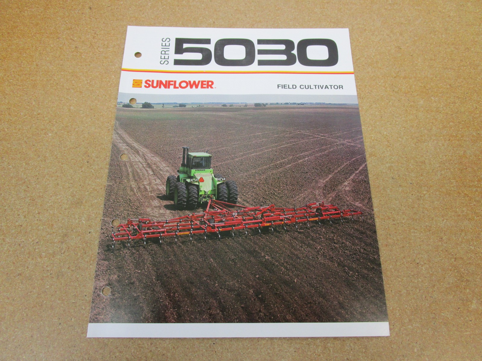 1980&rsquo;s Sunflower 5030 field CULTIVATOR tillage sales brochure 6pg ORIGINAL farm