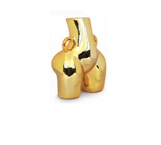 NEW ONYX HAUS BODY VASE FEMALE FORM GOLD