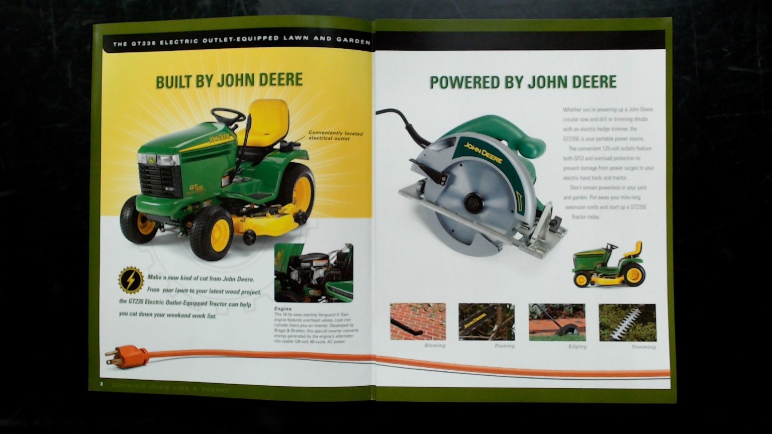John Deere GT235E Brochure Lawn Tractor Electric Outlet Vintage