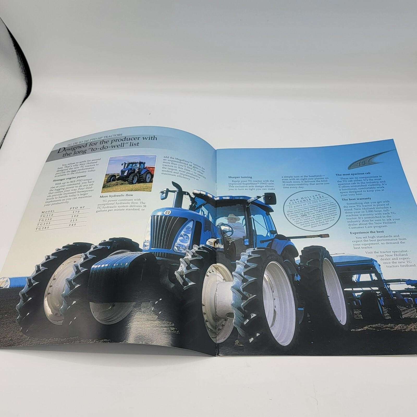 New Holland TG Tractors 170 to 240 PTO hp Tractors Brochure Flyer