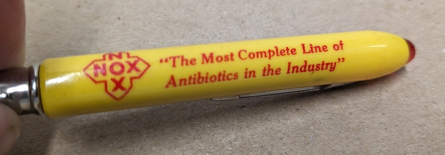 Vintage Northern States Laboratories Luverne MN Bullet Pen Nox Antibiotics
