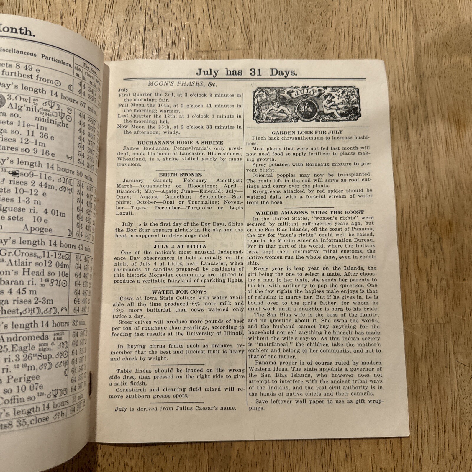 Vintage 1949 Agriculltural Almanac for The Year Of Our Lord Lancaster, PA