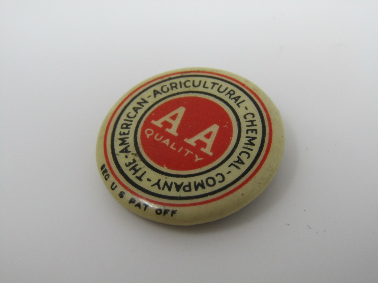 Vintage AA Quality Pinback Button American Agricultural Chemical Co. Advertising
