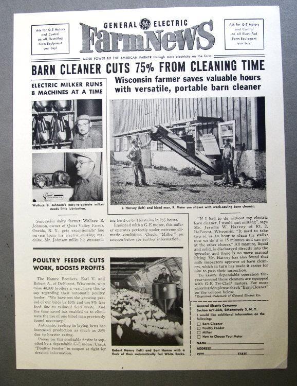 Orig 1954 GE News Article Photo featuring Vance Hendricks,Franklin County Ohio