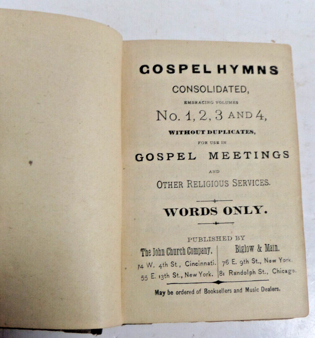 Gospel Hymns consolidated 1883