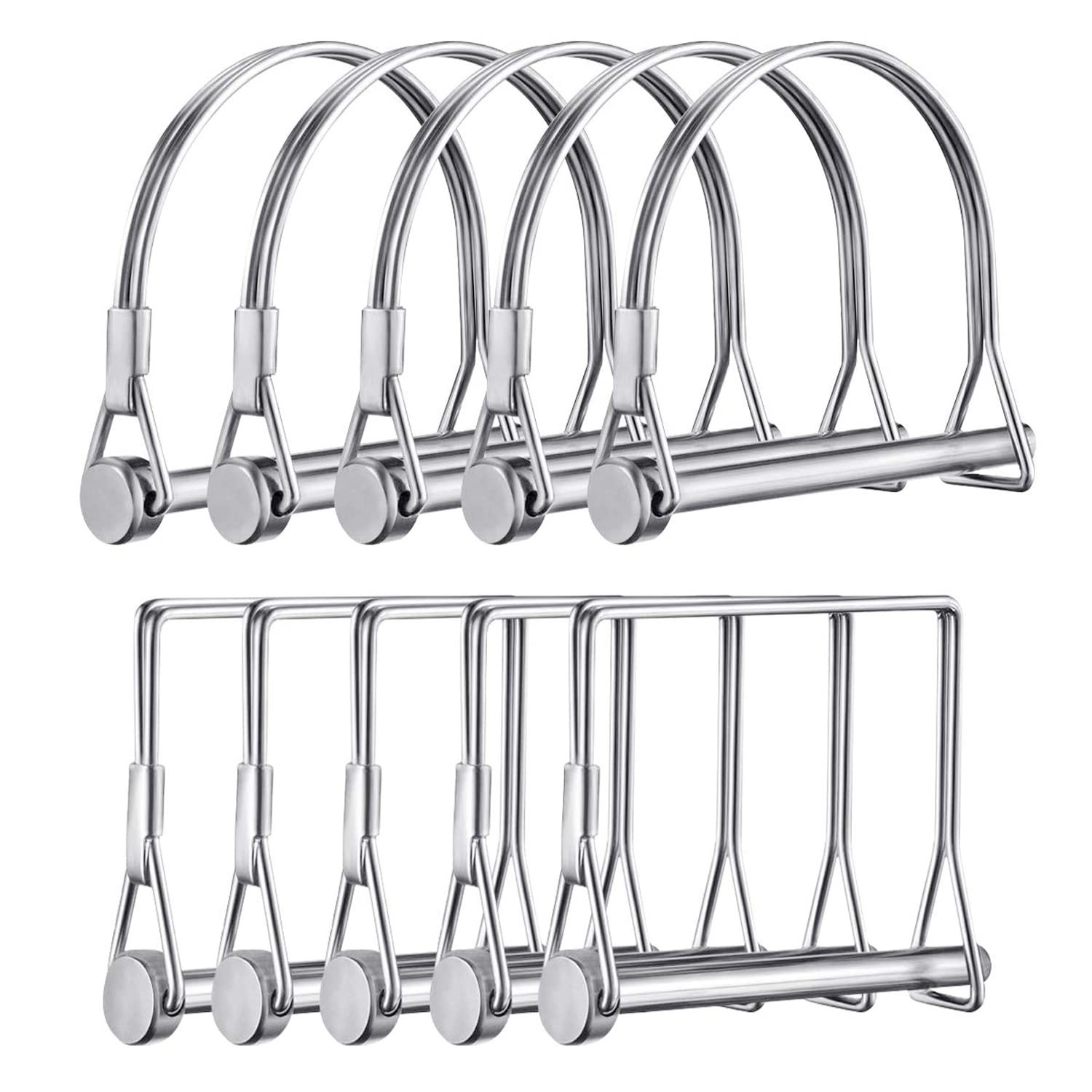 10 Pcs PTO Shaft Locking Pin Safety Coupler Pin 1/4&Prime; x 2-3/4&Prime; Diamete