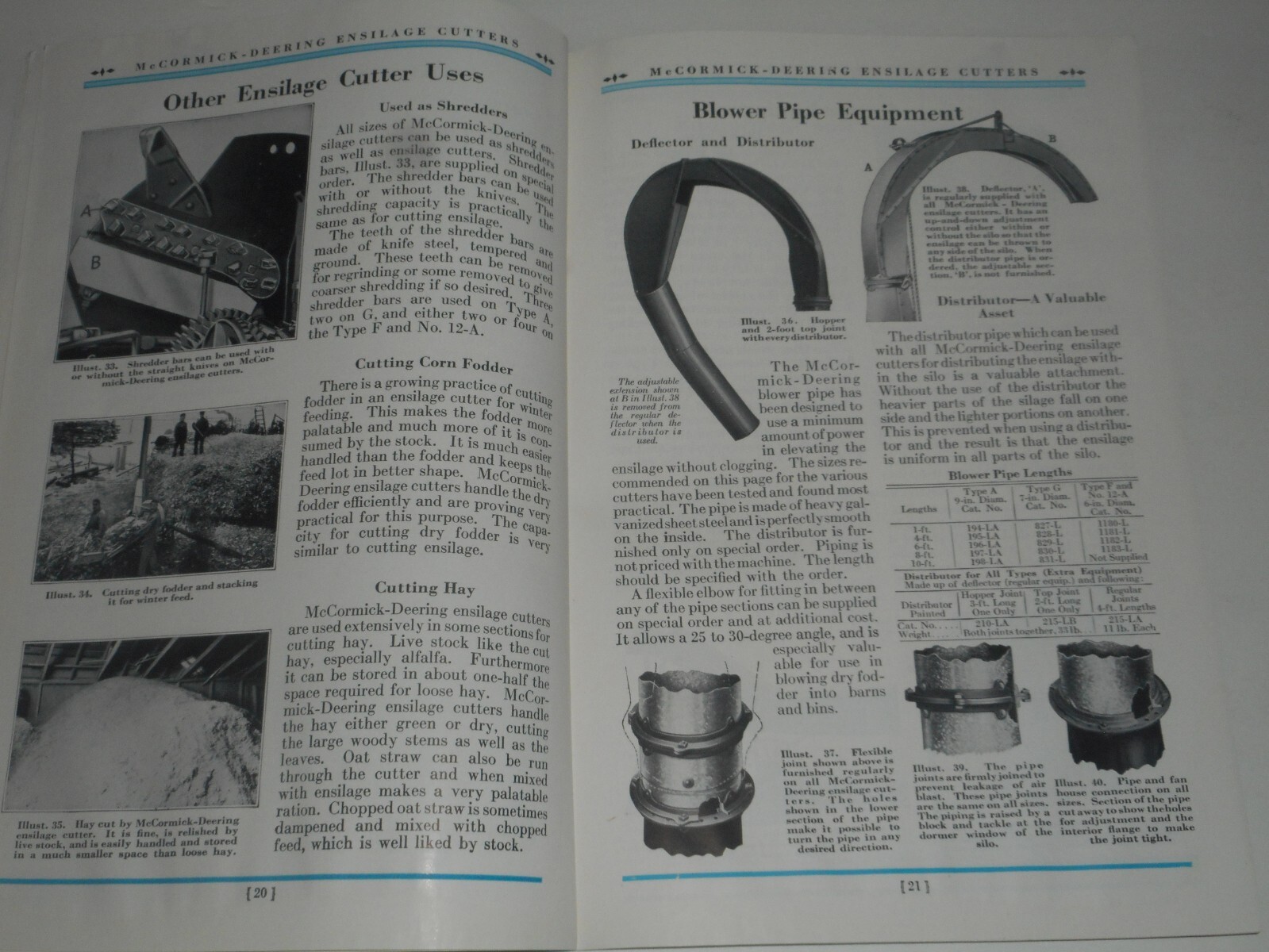 IH MCCORMICK DEERING Ensilage Cutters 1934 Salesman Brochure Type A G F No. 12A